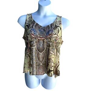APT. 9, SIZE XL, BROWN MULTI SLEEVELESS TOP